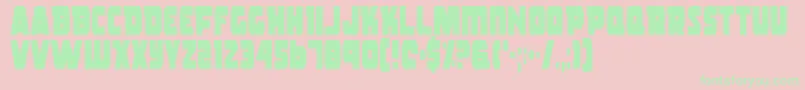 RogueHeroCondensed Font – Green Fonts on Pink Background