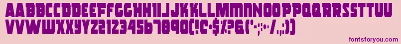 RogueHeroCondensed Font – Purple Fonts on Pink Background