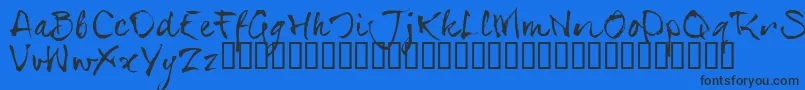 Шрифт SerialsT – чёрные шрифты на синем фоне