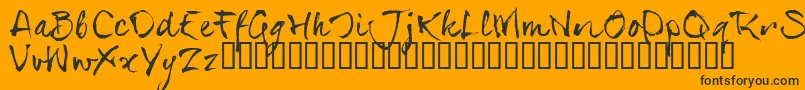 SerialsT Font – Black Fonts on Orange Background