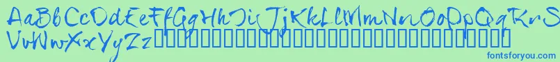 SerialsT Font – Blue Fonts on Green Background