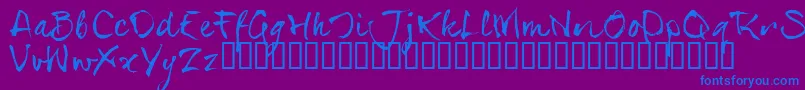 SerialsT Font – Blue Fonts on Purple Background