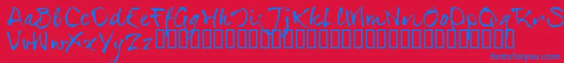 SerialsT Font – Blue Fonts on Red Background