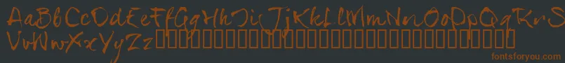 Шрифт SerialsT – коричневые шрифты на чёрном фоне