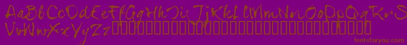 SerialsT Font – Brown Fonts on Purple Background