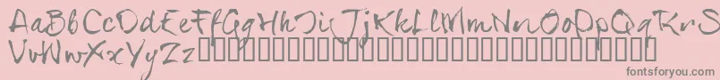 フォントSerialsT – ピンクの背景に灰色の文字