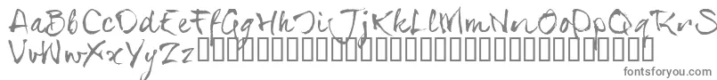 SerialsT-fontti – harmaat kirjasimet valkoisella taustalla
