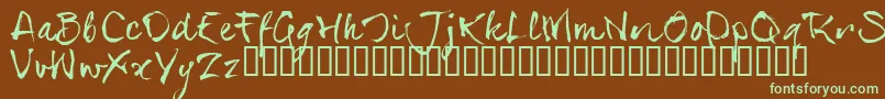 SerialsT Font – Green Fonts on Brown Background