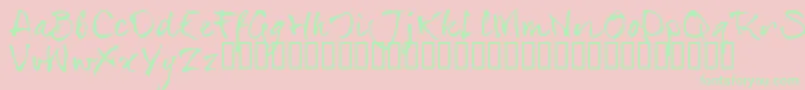 SerialsT Font – Green Fonts on Pink Background