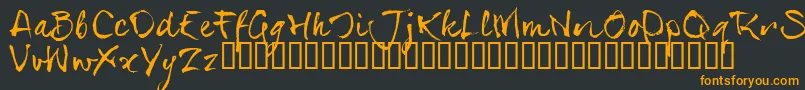 SerialsT Font – Orange Fonts on Black Background