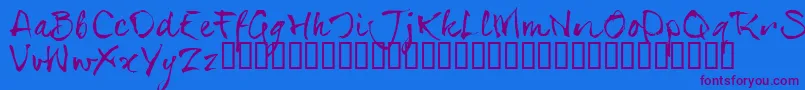 SerialsT Font – Purple Fonts on Blue Background
