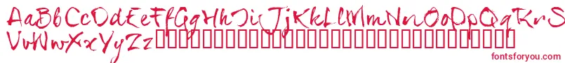 Шрифт SerialsT – красные шрифты на белом фоне