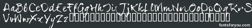 SerialsT-fontti – valkoiset fontit mustalla taustalla
