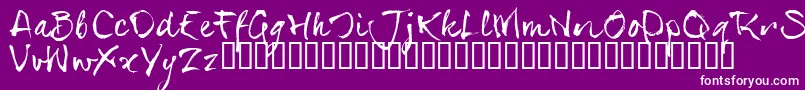SerialsT-Schriftart – Weiße Schriften auf violettem Hintergrund