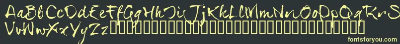 Шрифт SerialsT – жёлтые шрифты на чёрном фоне