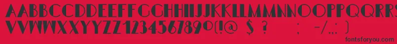 DkSemarangKolonial Font – Black Fonts on Red Background