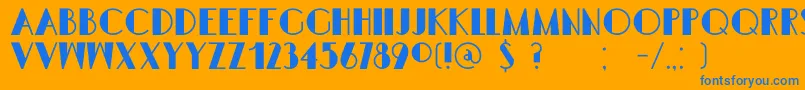 DkSemarangKolonial Font – Blue Fonts on Orange Background