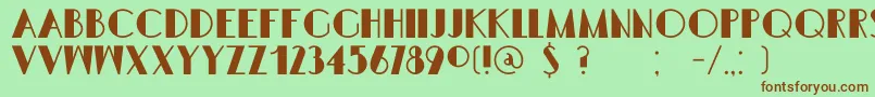 DkSemarangKolonial Font – Brown Fonts on Green Background