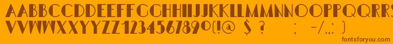 DkSemarangKolonial Font – Brown Fonts on Orange Background