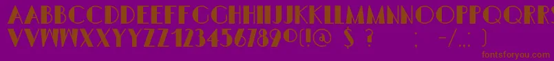 DkSemarangKolonial Font – Brown Fonts on Purple Background