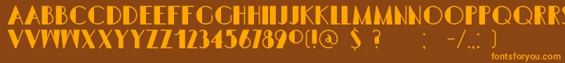 DkSemarangKolonial Font – Orange Fonts on Brown Background