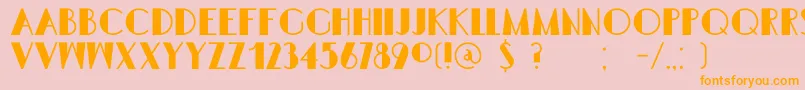 DkSemarangKolonial Font – Orange Fonts on Pink Background