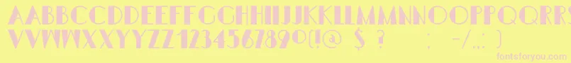DkSemarangKolonial Font – Pink Fonts on Yellow Background
