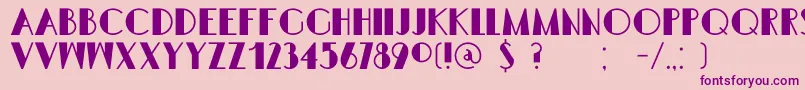 DkSemarangKolonial Font – Purple Fonts on Pink Background