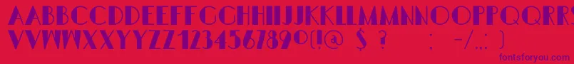 Шрифт DkSemarangKolonial – фиолетовые шрифты на красном фоне