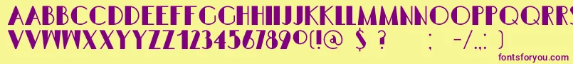 DkSemarangKolonial Font – Purple Fonts on Yellow Background
