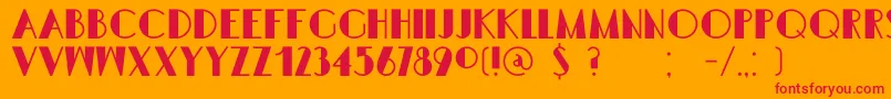 Шрифт DkSemarangKolonial – красные шрифты на оранжевом фоне