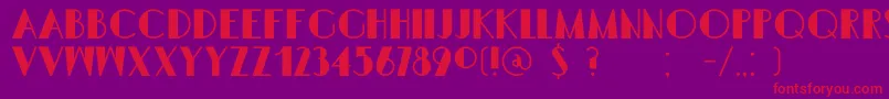 フォントDkSemarangKolonial – 紫の背景に赤い文字