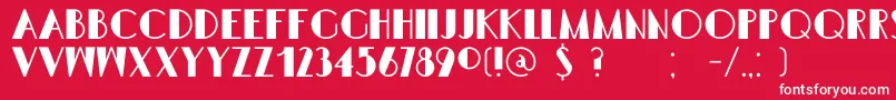 Czcionka DkSemarangKolonial – białe czcionki na czerwonym tle
