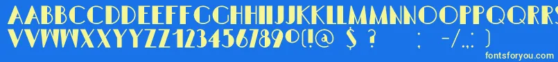 DkSemarangKolonial Font – Yellow Fonts on Blue Background