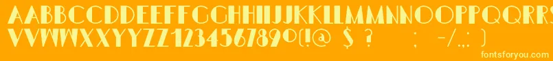 DkSemarangKolonial Font – Yellow Fonts on Orange Background