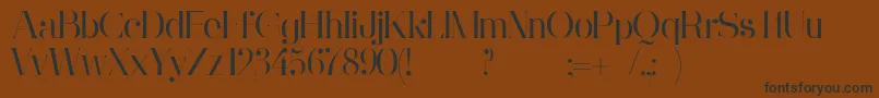 GinebraFont-Schriftart – Schwarze Schriften auf braunem Hintergrund