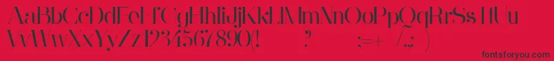 GinebraFont-Schriftart – Schwarze Schriften auf rotem Hintergrund