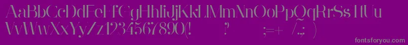 Weitere Informationen zur GinebraFont-Schriftart GinebraFont-Schriftart – Graue Schriften auf violettem Hintergrund