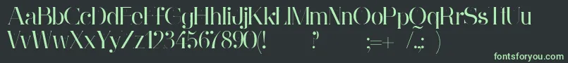 GinebraFont Font – Green Fonts on Black Background