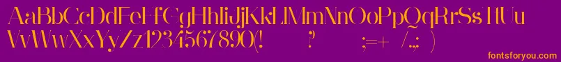 Подробнее о шрифте GinebraFont Шрифт GinebraFont – оранжевые шрифты на фиолетовом фоне