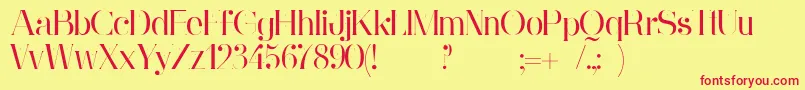 GinebraFont Font – Red Fonts on Yellow Background