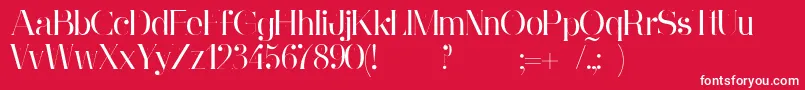 GinebraFont Font – White Fonts on Red Background