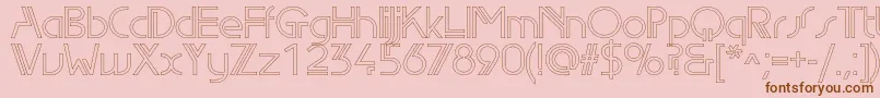 Edgelineoutlinec Font – Brown Fonts on Pink Background