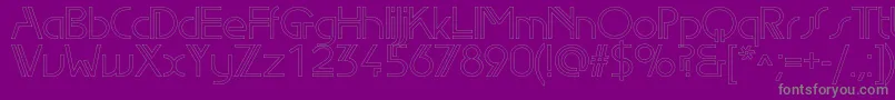 Edgelineoutlinec-Schriftart – Graue Schriften auf violettem Hintergrund