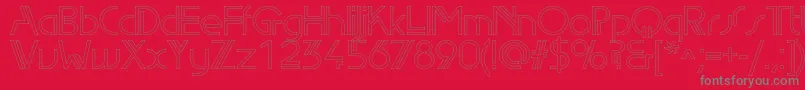 フォントEdgelineoutlinec – 赤い背景に灰色の文字