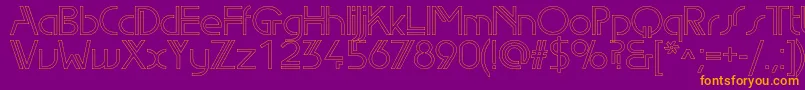 Edgelineoutlinec Font – Orange Fonts on Purple Background