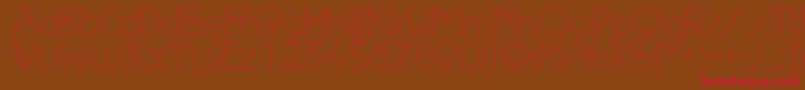 Edgelineoutlinec Font – Red Fonts on Brown Background