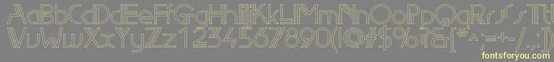 Edgelineoutlinec Font – Yellow Fonts on Gray Background