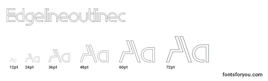 Размеры шрифта Edgelineoutlinec
