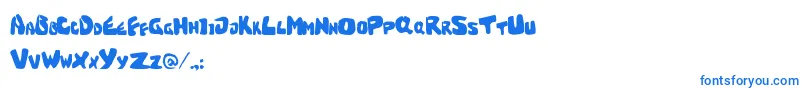 Feed Font – Blue Fonts on White Background